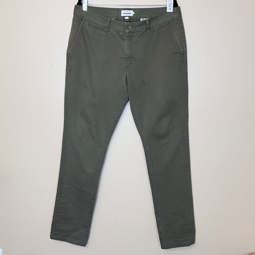 Taylor Stitch Foundation Slim Fit Cotton Chino Pants - Men's Size 36*34 - Green